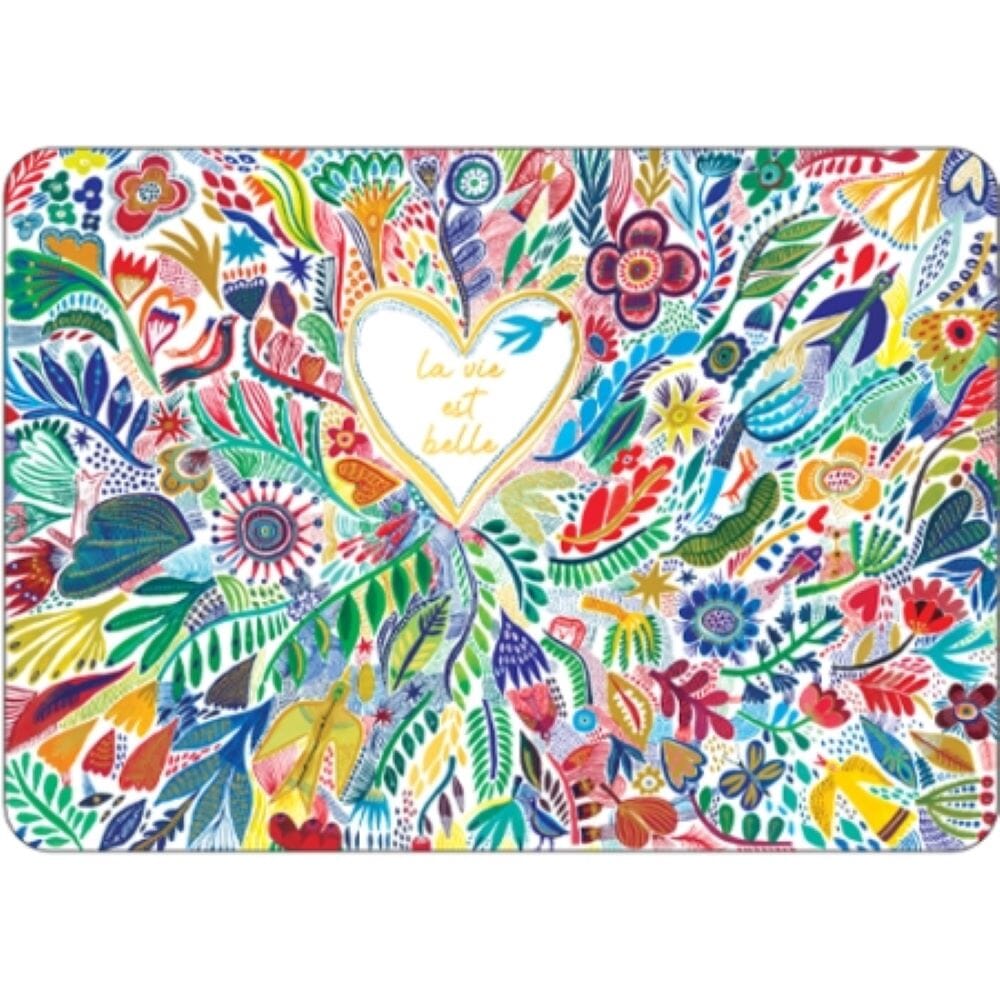 La vie est belle - Set de table dorure Cartes d'art
